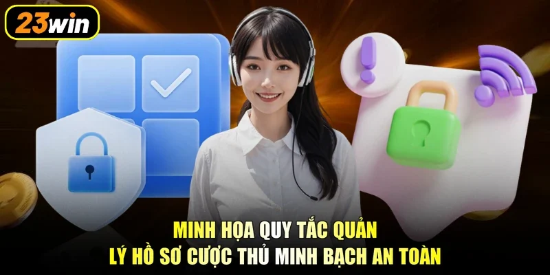 Minh họa quy tắc quản lý hồ sơ cược thủ minh bạch an toàn